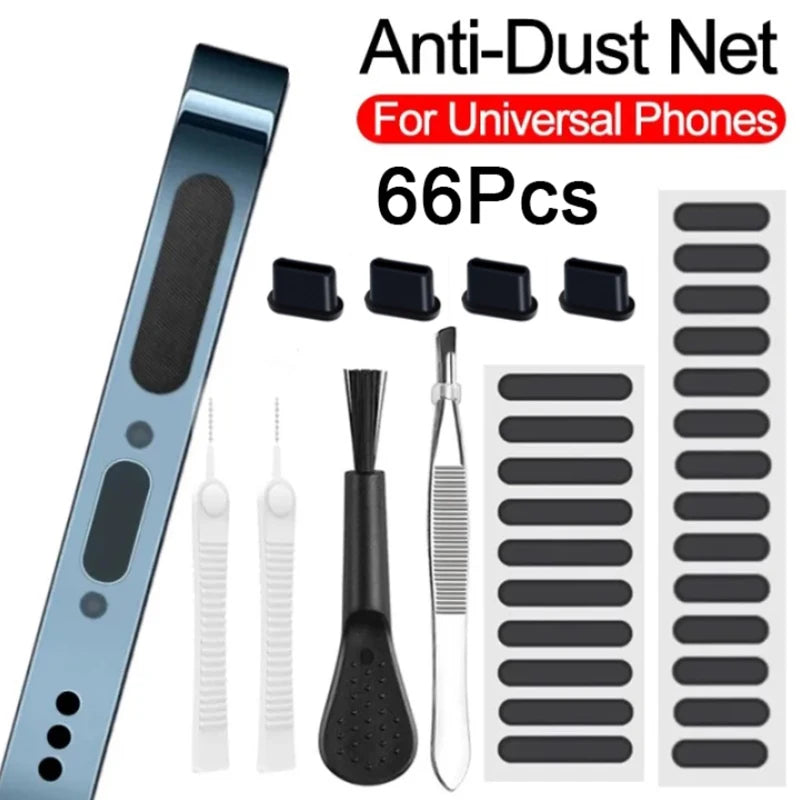 66PCS Mobile Phone Speaker Charging Port Cleaning Set Dust Plug