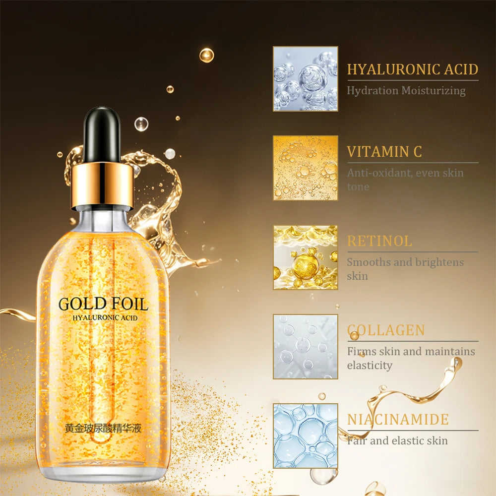 100ml 24k Gold Hyaluronic Acid Nicotinamide Face Serum